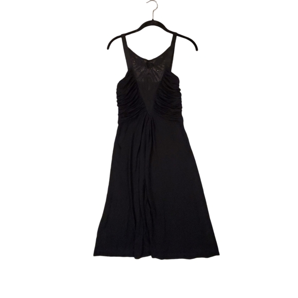 Catherine Malandrino‎ Black Ruched Halter Dress Size Medium - Picture 1 of 8
